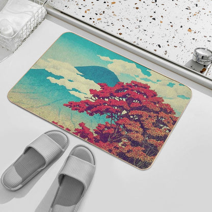 The New Year in Hisseii - Nature Landscape Durable Bath Mat