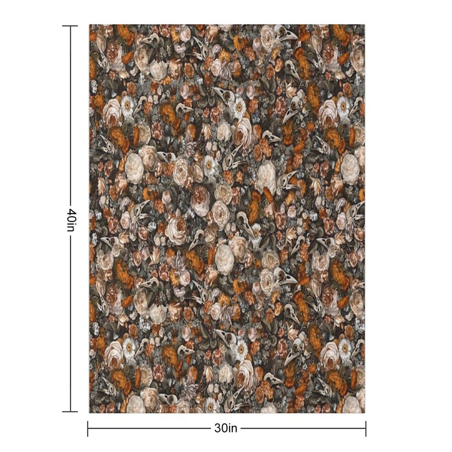 Baroque Macabre Throw Blanket