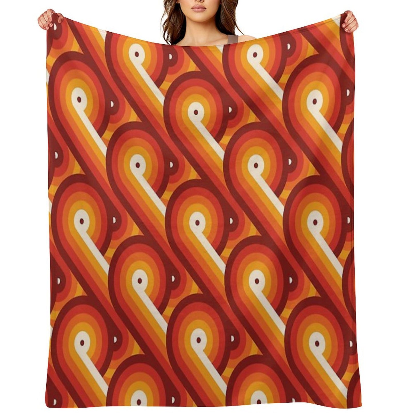 Disco Circles Geometric Pattern – “The Rogue” Palette Throw Blanket