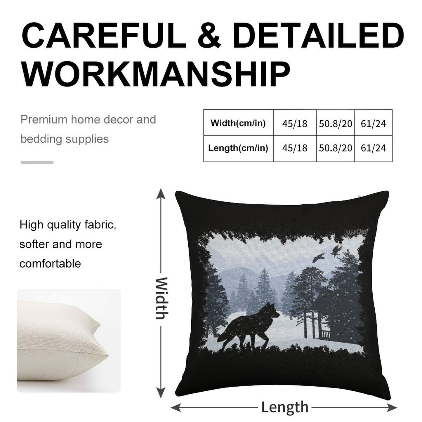 Snowy Cabin - WolfQuest Dream Linen Throw Pillow Cover