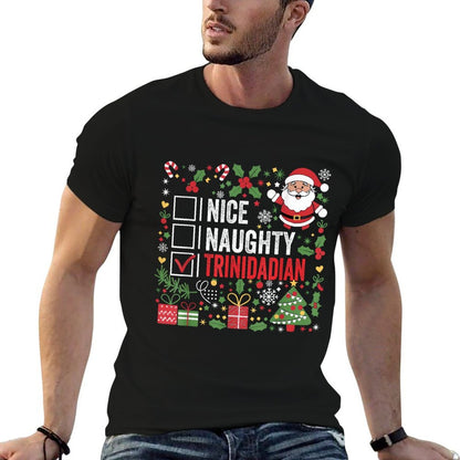 Nice Naughty Trinidadian Christmas Santa Trinidad And Tobago  Odor-resistant T-Shirt