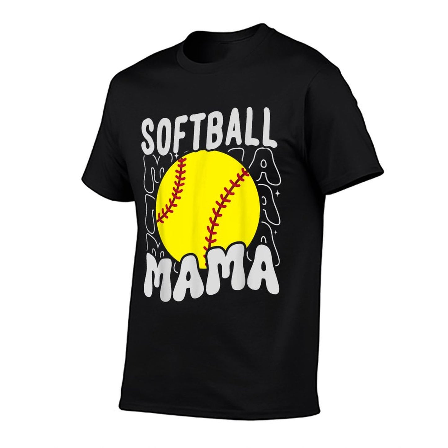Groovy Softball Mama Softball Daughters Game Mothers Day T-Shirt