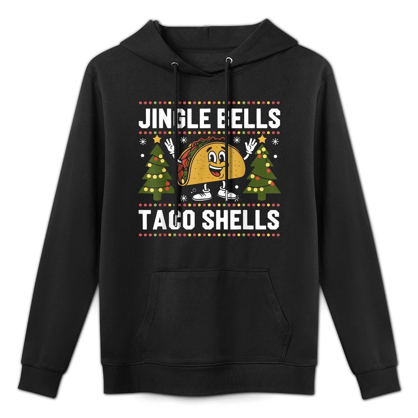 Christmas Jingle Bells Taco Shells Funny Xmas Tacos Lover Colorfast Hoodie
