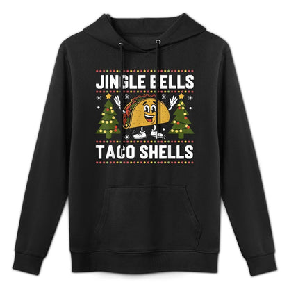 Christmas Jingle Bells Taco Shells Funny Xmas Tacos Lover Colorfast Hoodie