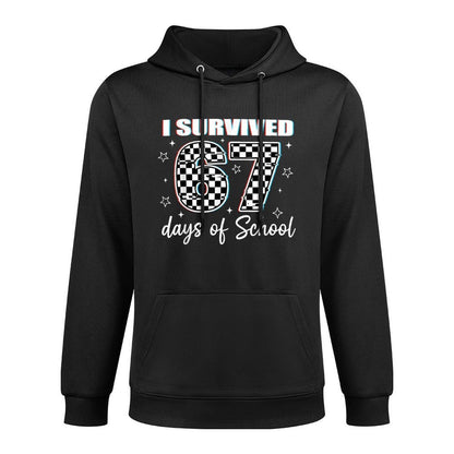 I Survived 67 Days of School Funny Retro 67 Meme Students Moisture-Wicking Hoodie