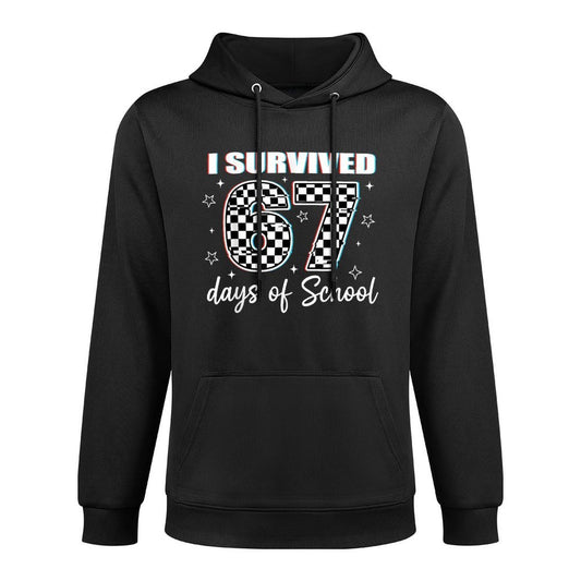 I Survived 67 Days of School Funny Retro 67 Meme Students Moisture-Wicking Hoodie