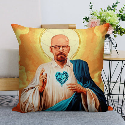 Walter White Linen Throw Pillow Cover