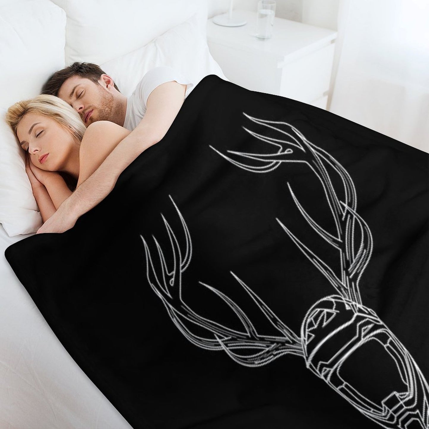 Mx Stag Head Throw Blanket