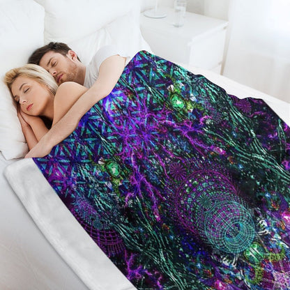 Hands To The Cosmos Throw Blanket