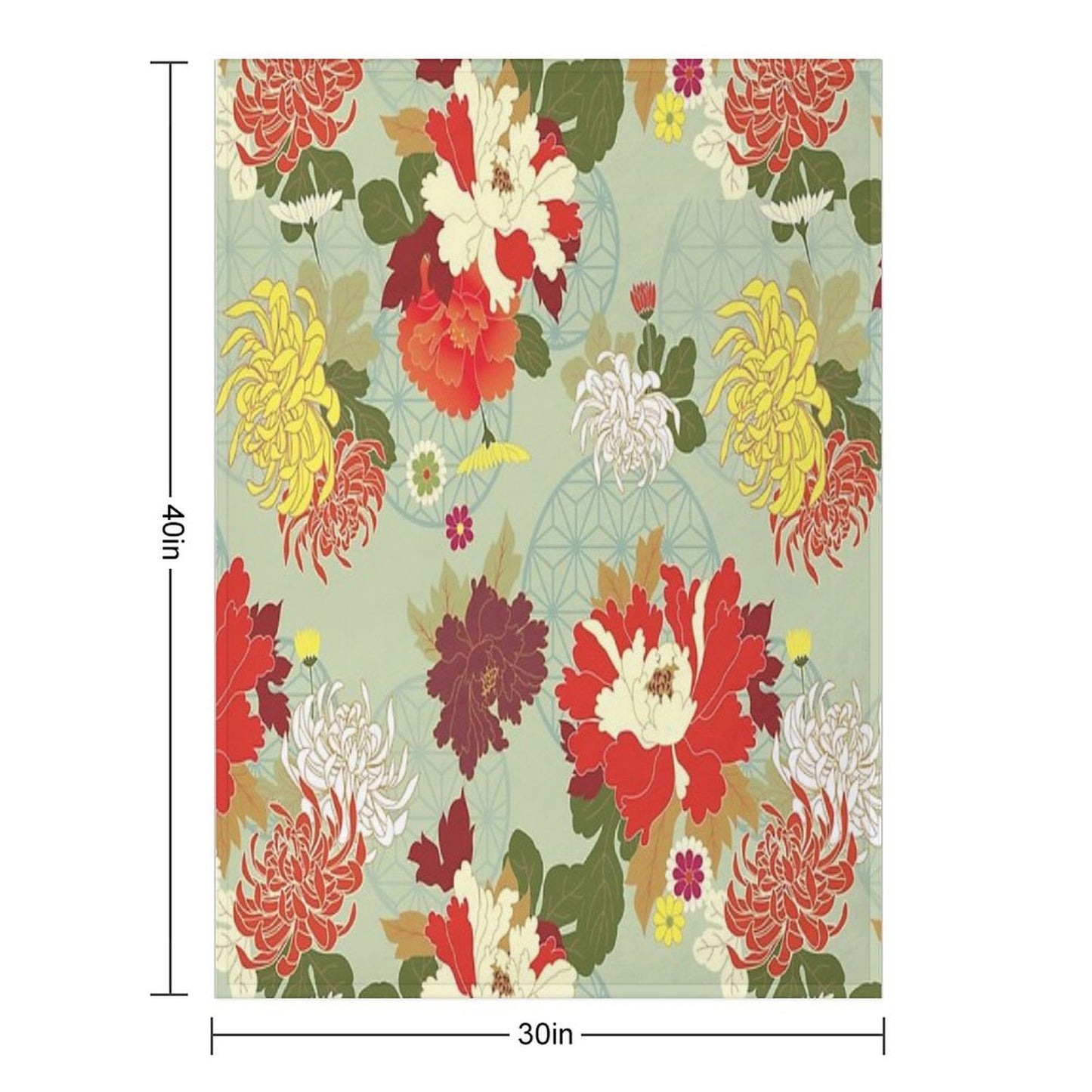 Peony 2 Throw Blanket