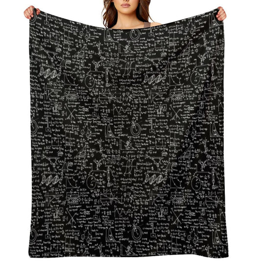 Physics Equations  Black Throw Blanket