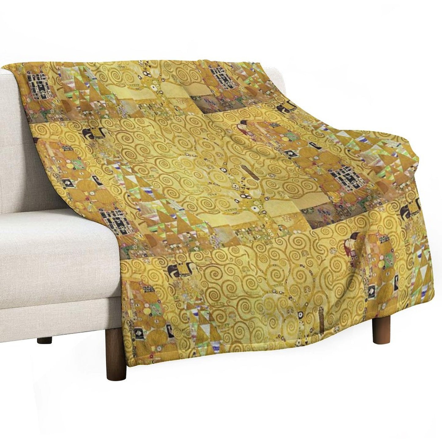 Gustav Klimt - Gustav Klimt  Tree Of Life (Arbol De La Vida) Throw Blanket