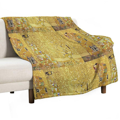 Gustav Klimt - Gustav Klimt  Tree Of Life (Arbol De La Vida) Throw Blanket