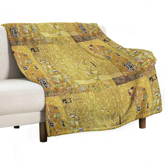 Gustav Klimt - Gustav Klimt  Tree Of Life (Arbol De La Vida) Throw Blanket