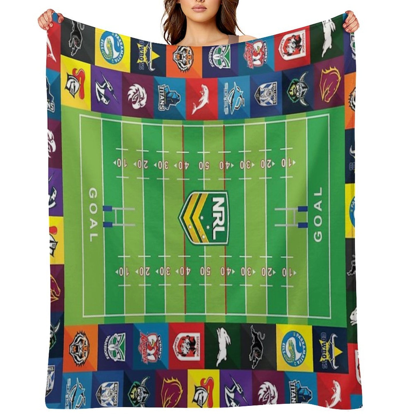 Nrl Teams Oval Throw Blanket