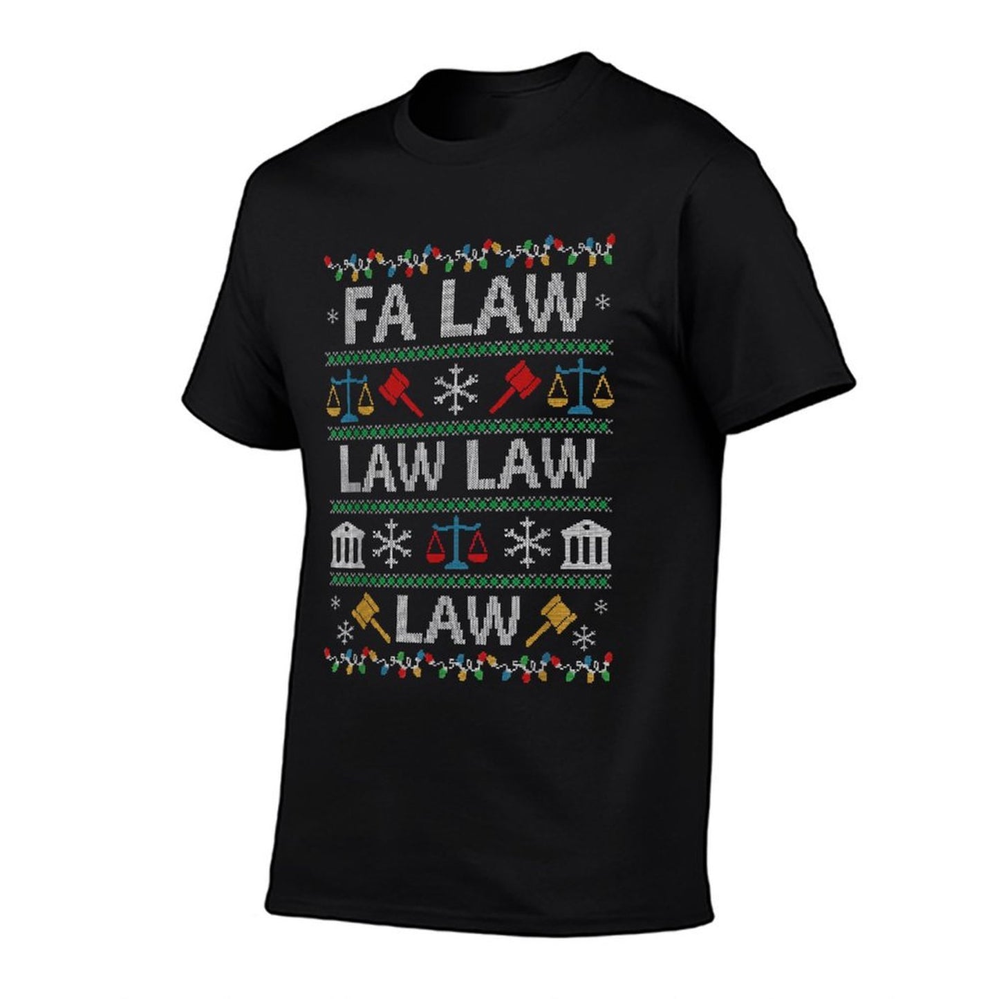 Fa Law Law Vintage Lawyer Ugly Christmas Sweater  Durable T-Shirt