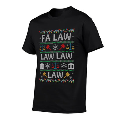 Fa Law Law Vintage Lawyer Ugly Christmas Sweater  Durable T-Shirt