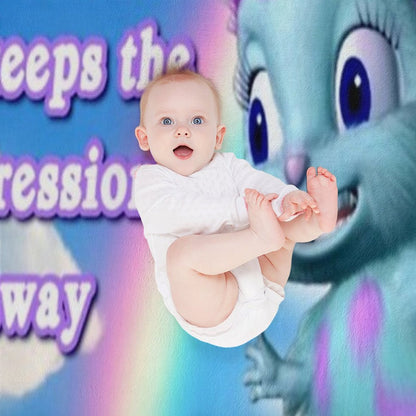 A Bibble A Days Keeps The Depression Away Throw Blanket