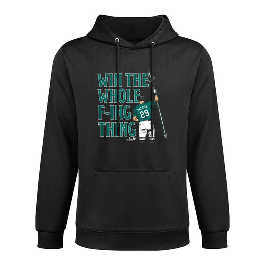 Cal Raleigh - Win The Whole F-ing Thing - Seattle Baseball Machine Washable Hoodie