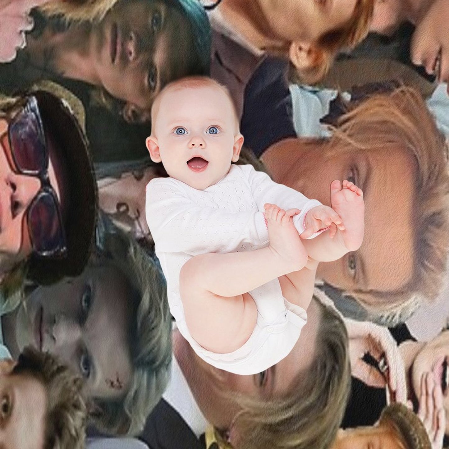 Jamie Campbell Bower Photo Collage Throw Blanket