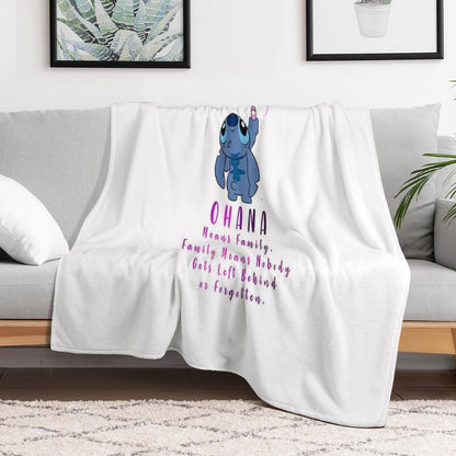 Lilo And Stitch Ohana Throw Blanket