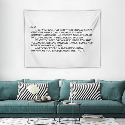 The Note Wall Tapestry Jersey Shore Tapestry