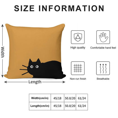 Black Cat(s) Soft Fade-Resistant Throw Pillow