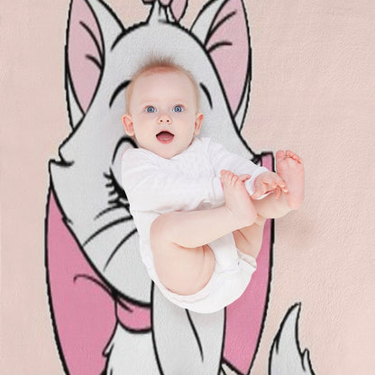 Marie Cute Aristocats. Beautiful Kitty. Cartoon Cat Teehee Throw Blanket