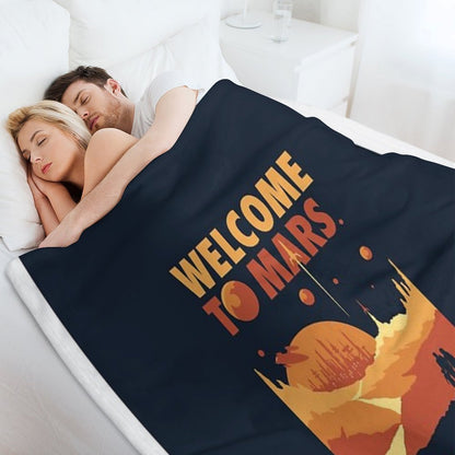 Welcome to Mars Throw Blanket