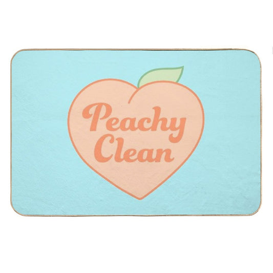 Peachy Clean Heart Bath Mat