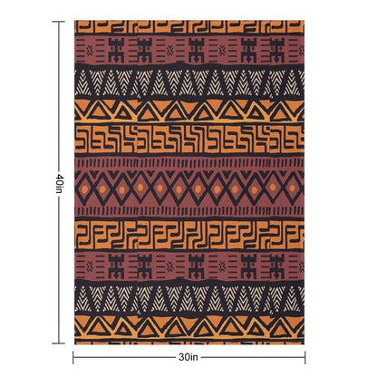 African Tribal Mudcloth Pattern Throw Blanket