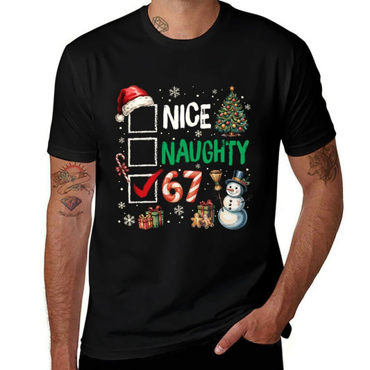 67 Nice Naughty 67 Funny Christmas Boys Girls Kids Men  Quick-drying T-Shirt