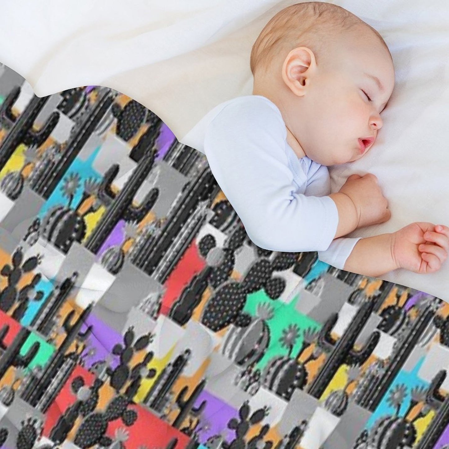 Happy Cactus Throw Blanket