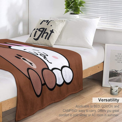 Brown Bear And Cony in Love Classic Throw Blanket