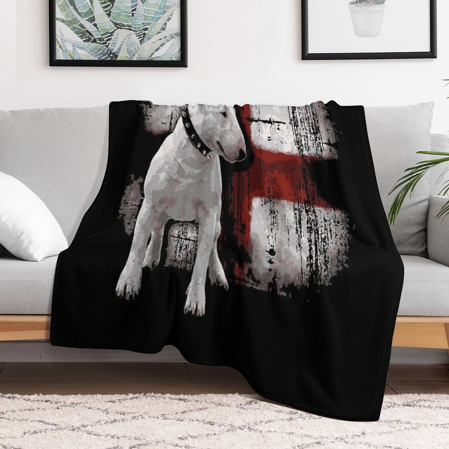 English Bullterrier Love Throw Blanket