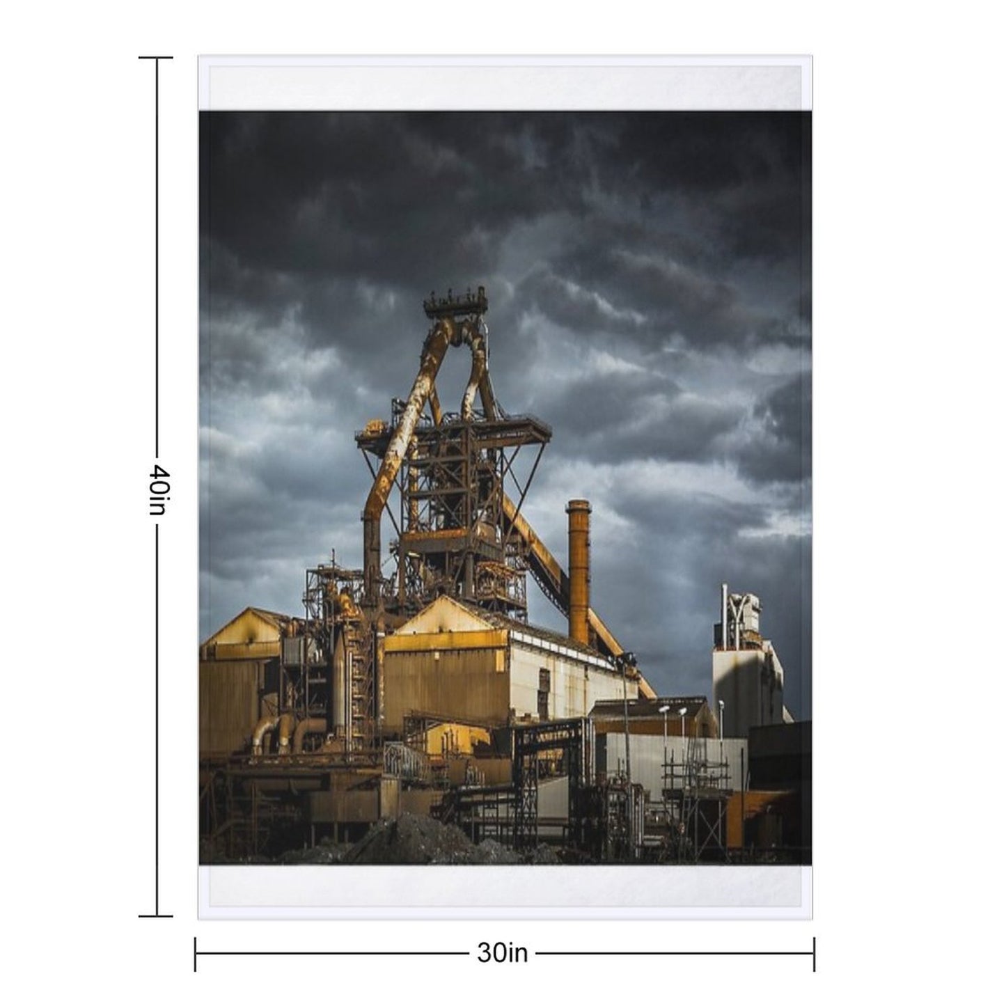 Redcar Blast Furnace Throw Blanket