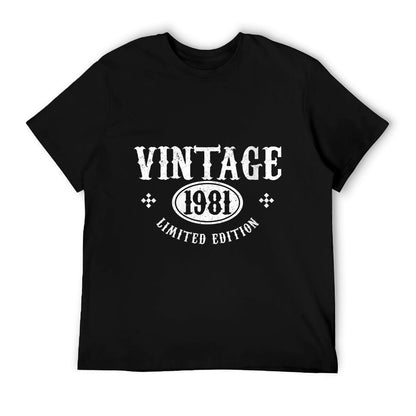 Womens 40th Birthday Gift Funny Vintage 1981 Limited Edition  Summer-ready Fabric T-Shirt