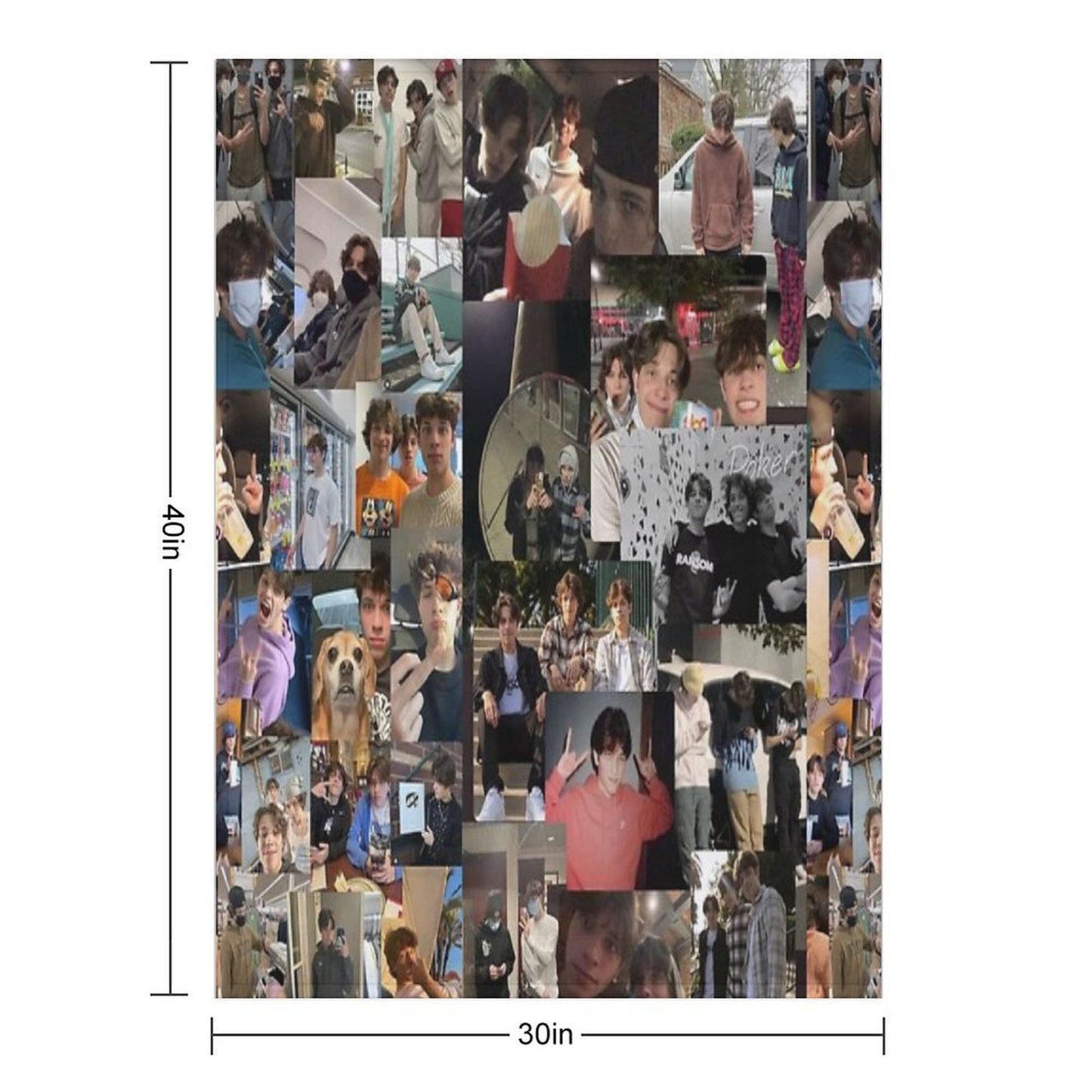 Sturniolo Triplets Cute Collage Throw Blanket