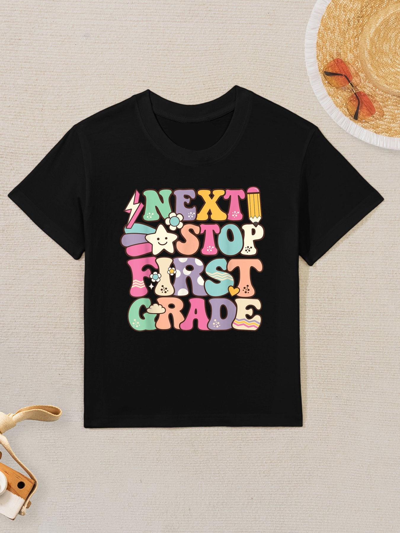 Next Stop 1st Grade Kindergarten Graduation Last Day Grad Kids T-Shirt