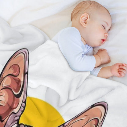 Sphinx Cat with Monocle Throw Blanket