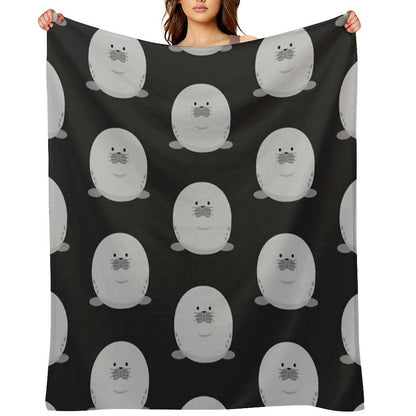 Cute Chonky Seal Throw Blanket