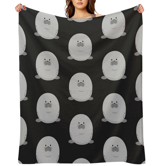 Cute Chonky Seal Throw Blanket