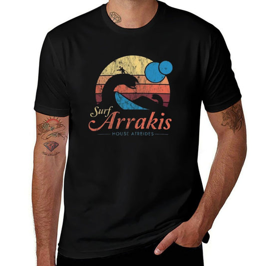 Visit Arrakis - Vintage Distressed Surf - Dune - Sci Fi  Versatile T-Shirt