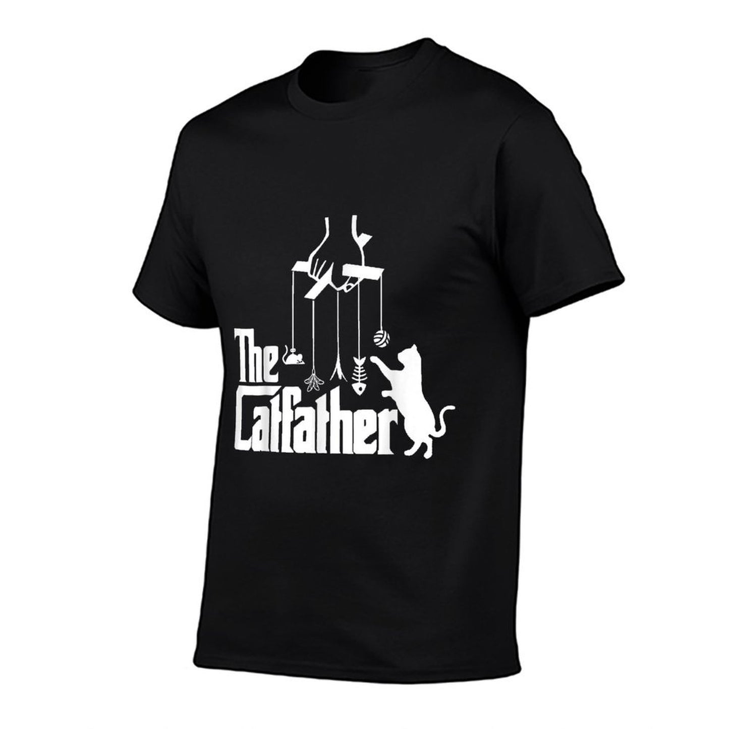 Funny Cat Dad Life The Catfather Fathers Day Mens Vintage  Moisture-wicking T-Shirt