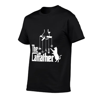 Funny Cat Dad Life The Catfather Fathers Day Mens Vintage  Moisture-wicking T-Shirt