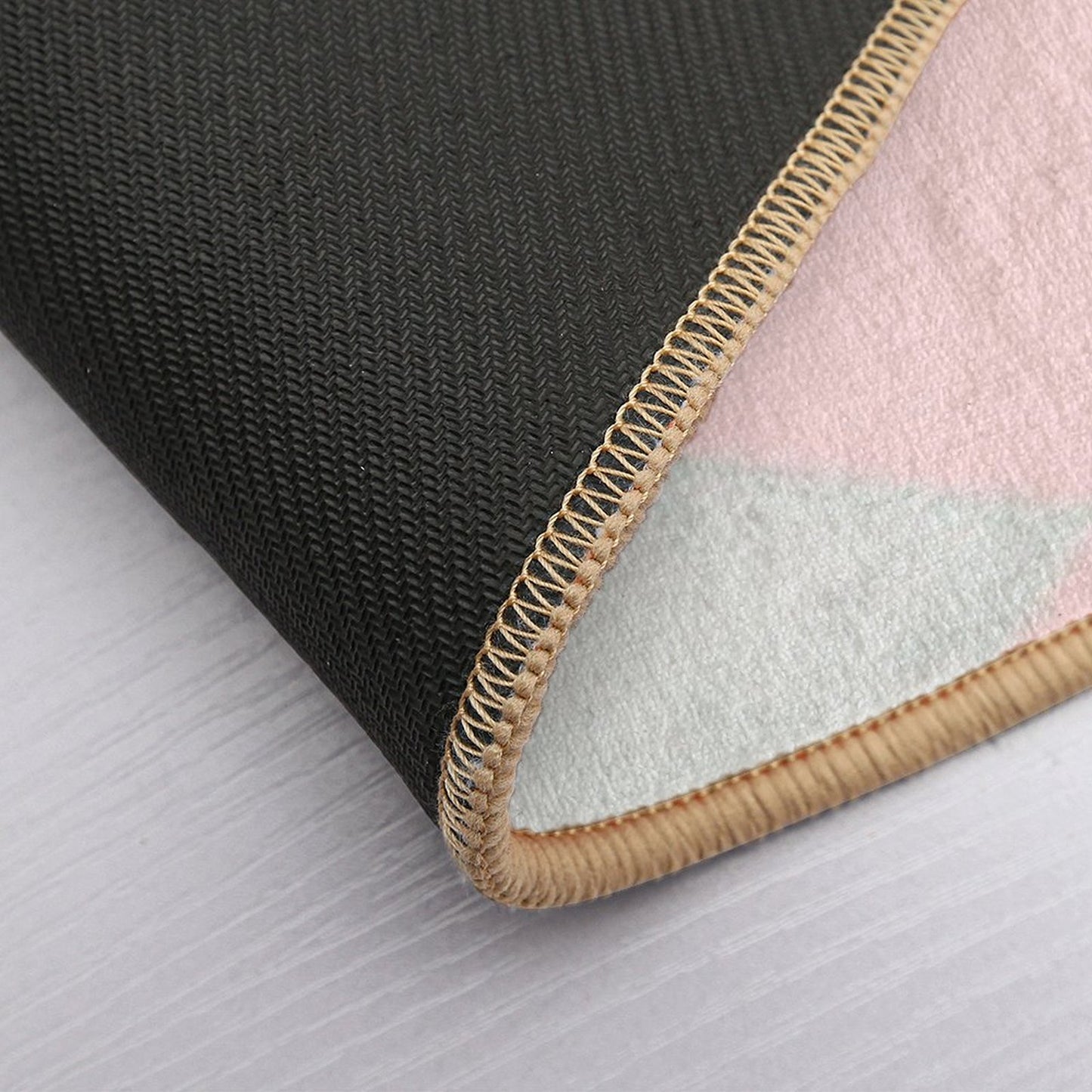 Geometrics - Grey Blush Silver Bath Mat
