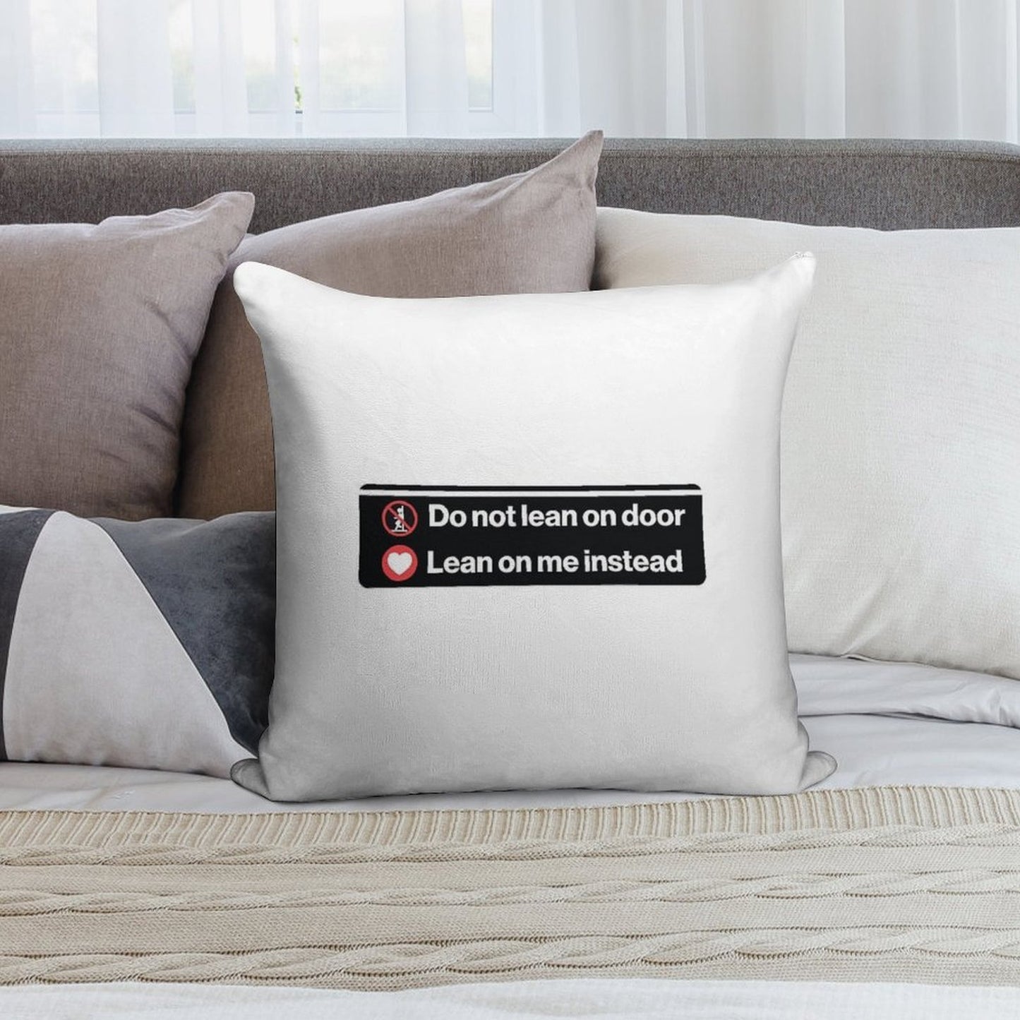 Lean on Me Soft Skin-Friendly Throw Pillow