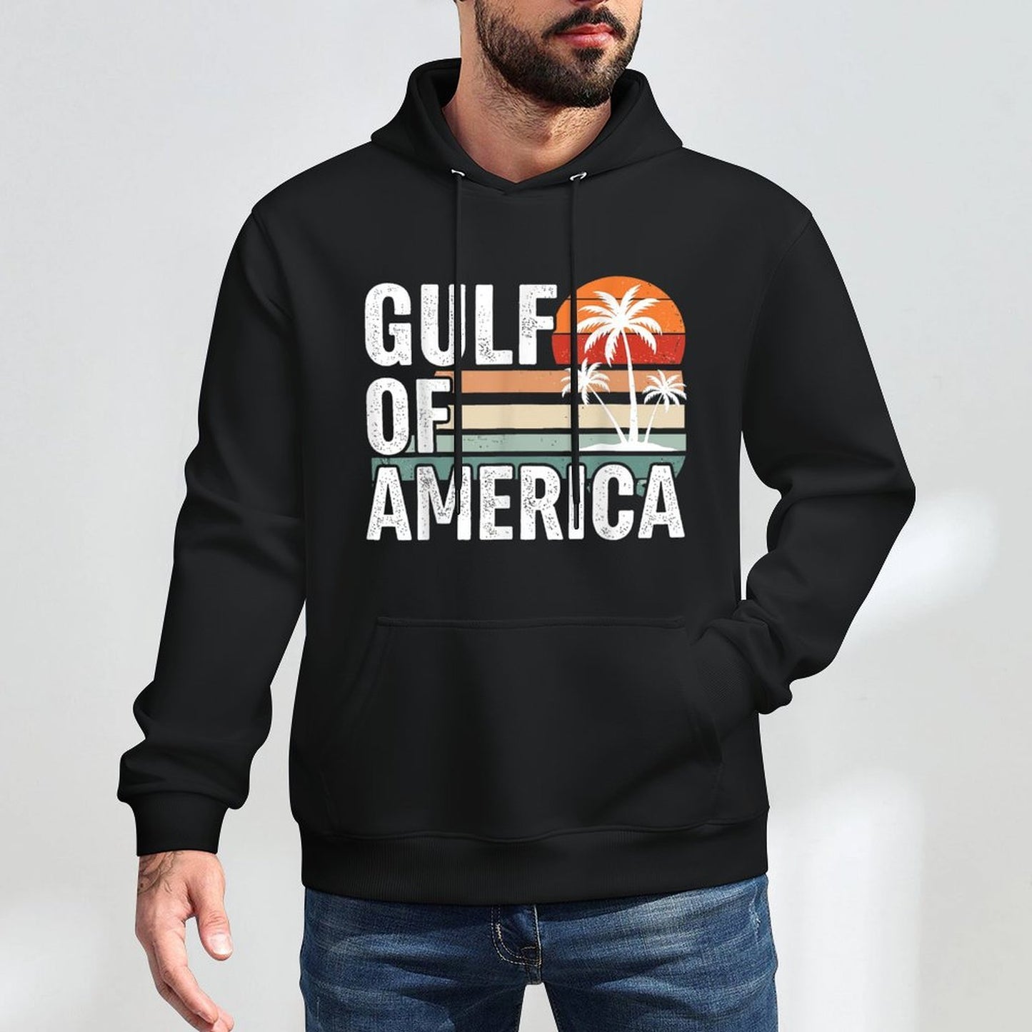 Retro Gulf of America Beach Coastal Vintage USA Adjustable Hood Hoodie