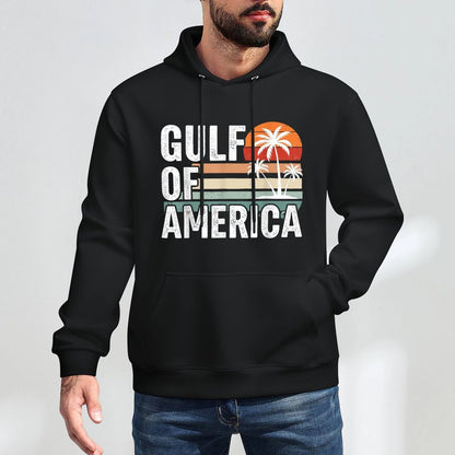 Retro Gulf of America Beach Coastal Vintage USA Adjustable Hood Hoodie