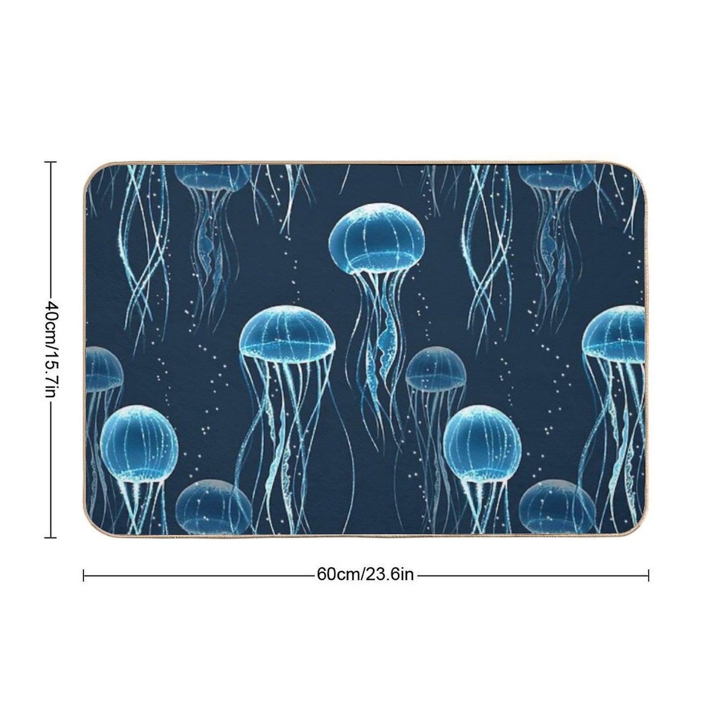 Glowing Jellyfish Bath Mat